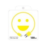 Lightning スマイル USB ケーブル 120cm イエロー QL-250YL