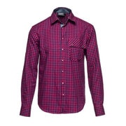 レンズキャップポケット レンズクロス付き 長袖シャツ サイズS レッド l/s shirt out there red check S
