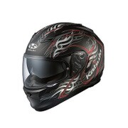 フルフェイスヘルメット KAMUI-2 TRIRUG (トライラグ) XL フラットブラックレッド