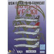 No.1107 [1/144スケール エアーモデルデカールUSN F-14A/B/D トムキャット VF-101 グリムリーパーズ デカール]