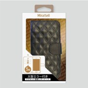 MS2-P15LC7BK [iPhone 6/6s 手帳型レザーケース 鏡付き ブラック]