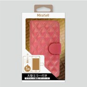 MS2-P15LC7PN [iPhone 6/6s 手帳型レザーケース 鏡付き ピンク]