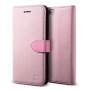 iPhone 6 4.7インチ用Saffiano Diary 手帳型 PUレザーケース スタンド機能付 ピンク