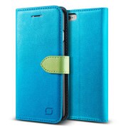 iPhone 6 4.7インチ用Vivid Diary 手帳型 PUレザーケース スタンド機能付 ターコイズ