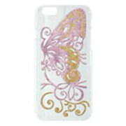 6SBDSPMO [iPhone 6/6s 4.7インチ用ケース ShinySplendorバタフライダブルトーン スプラッシュピンクメルトオレンジ]