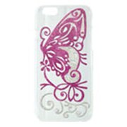 6SBDTPMS [iPhone 6/6s 4.7インチ用ケース ShinySplendorバタフライダブルトーン トゥルーピンクメタルシルバー]