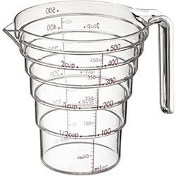 電子レンジ対応 段々計量カップ 500ml クリア 2700