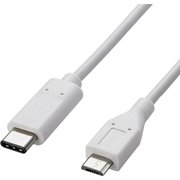 USB2.0ケーブル for Apple C-microBタイプ ノーマル 1.0m ホワイト U2C-APCMB10WH