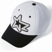 AZ スター5パネル メッシュキャップ ホワイト/ホワイト