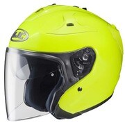 ジェットヘルメット FG-JET ソリッド XL FLUO GREEN HJH071