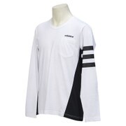 BCN68 AH7174 [HM モードミックスロングスリーブTシャツ メンズ Oサイズ ホワイト]