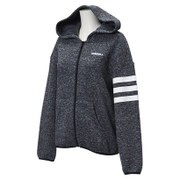 BCO03 AH7273 [HM モードミックスニットフリースジップパーカー レディース Mサイズ ダークグレイヘザー]