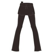 BCZ09 AH8348 [FITNESS スカート付き ジャズパンツ レディース OTサイズ ブラック]
