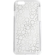 0302 [Disney クリアハードケース iPhone6/6s用 ミッキーシルエット シルバー]
