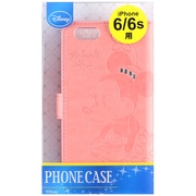 0280 [Disney 石付きエンボスブックケースiPhone6/6s用 ミニー ピンク]