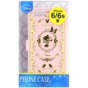 0286 [Disney 箔押しエンボスブックケースiPhone6/6s用 ミニー ピンク]
