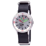 ラウンド シルバー 自動巻き メンズ 正規輸入品 AMT-4975-02