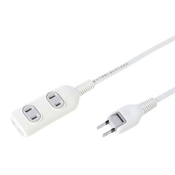 電源タップ 3個口 1m 折りたたみ式プラグ テーブルタップ コンセント 延長コード ホワイト TAP-3W1N