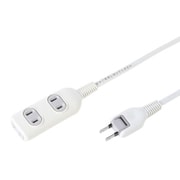電源タップ 3個口 5m 折りたたみ式プラグ テーブルタップ コンセント 延長コード ホワイト TAP-3W5N