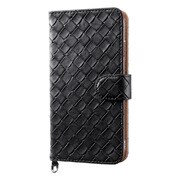 BSIP15CLABK [iPhone 6/6s用 レザーケース 編込み調 ブラック]