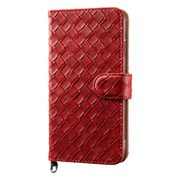 BSIP15CLARD [iPhone 6/6s用 レザーケース 編込み調 レッド]