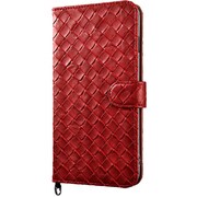 BSIP15LCLARD [iPhone 6 Plus/6s Plus用 レザーケース 編込み調 レッド]