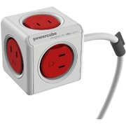 POWER CUBE キューブ型電源タップ 5個口 延長コード3m付き レッド 4394/JPEXPC