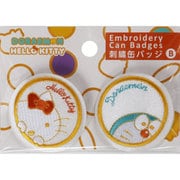 刺繍缶バッチB ドラえもん×ハローキティ [キャラクターグッズ]