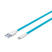 断線に強いフラットケーブル 1.0m シアン AL-ACC51C