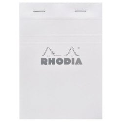 cf13201 ブロックロディア No.13 ホワイト メモ帳 5mm方眼 ミシン目あり A6サイズ相当(10.5×14.8cm)