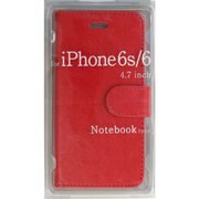 BJSL-IP6RD [iPhone 6用 手帳型ケース カード収納 ストラップ取付ホール付 レッド]
