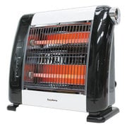 スチーム機能付き 電気ストーブ ブラック KS-8616 BK