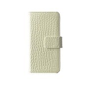 SW-LT1502-WH [iPhone 6s Premium Leather 本革二つ折り横開きクロコダイルタイプ ホワイト]