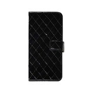 SW-LT1504-BK [iPhone 6s Synthetic Leather エナメルキルティング横開きタイプ ブラック]