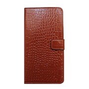 SW-LT1602-BR [iPhone 6s Plus Premium Leather 本革二つ折り横開きクロコダイルタイプ ブラウン]