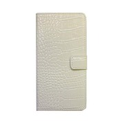 SW-LT1602-WH [iPhone 6s Plus Premium Leather 本革二つ折り横開きクロコダイルタイプ ホワイト]