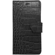 SW-LT1505-BK [iPhone 6s Premium Leather 本革二つ折り横開きプレミアムクロコダイル ブラック]