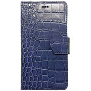 SW-LT1505-BL [iPhone 6s Premium Leather 本革二つ折り横開きプレミアムクロコダイル ブルー]