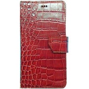 SW-LT1505-RE [iPhone 6s Premium Leather 本革二つ折り横開きプレミアムクロコダイル レッド]