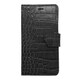 SW-LT1605-BK [iPhone 6s Plus Premium Leather 本革二つ折り横開きプレミアムクロコダイル ブラック]