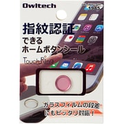 OWL-HBIP01-PKP [iPhone6 Plus/5s/iPad mini3/iPad Air2用 指紋認証機能対応ホームボタンシール ピンクフレーム/ピンク]