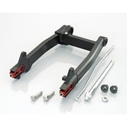 アルミスイングアーム タイプ RS 8cmロング/ブラック/レッドアジャスター 519-1123121