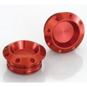 フレームキャップ レッドアルマイト 588-0420130