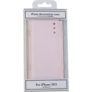 iPhone 6s ポイントデコブックケース ピンク