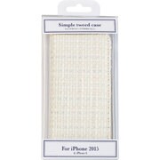 iPhone 6s シンプルツイードブックケース ホワイト