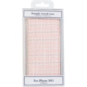 iPhone 6s シンプルツイードブックケース ピンク