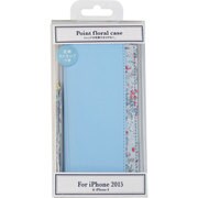 iPhone 6s ポイント花柄ブックケース ライトブルー