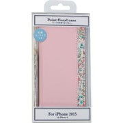 iPhone 6s ポイント花柄ブックケース ピンク