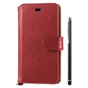 PM-A15PLFTMRD [iPhone 6s 4.7インチ用 ソフトレザーカバー タッチペン付 レッド]