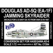 7204 [1/72 レジンパーツコンバージョンセットシリーズ No.4 AD-5Q スカイレイダー 米海軍 レジンコンバージョンセットw/デカール ハセガワ AD-6用]